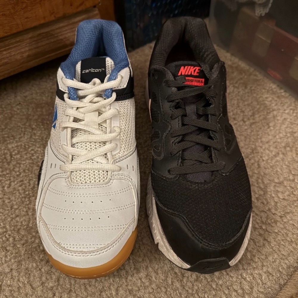 2 Pairs-Nike Downshifter 6-8.5 & Carlton Tennis Shoes Size 8
